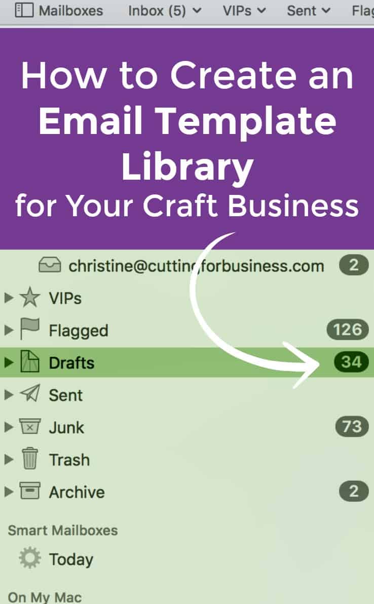 How to Create an Email Template Library to Save Time in Your Silhouette or Cricut Craft Business - by cuttingforbusiness.com