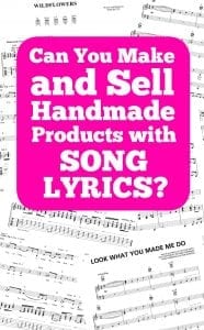 Copyright & Trademark Concerns for Crafters: Song Lyrics - Great for Silhouette Portrait or Cameo and Cricut Explore or Maker Small Business Owners - by cuttingforbusiness.com
