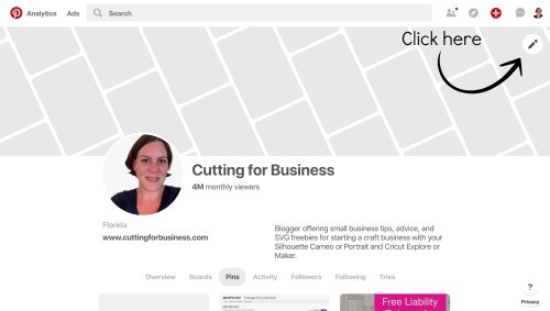 New Feature: Pinterest Cover Photos + Minor Updates - Great for bloggers and small business owners - by cuttingforbusiness.com