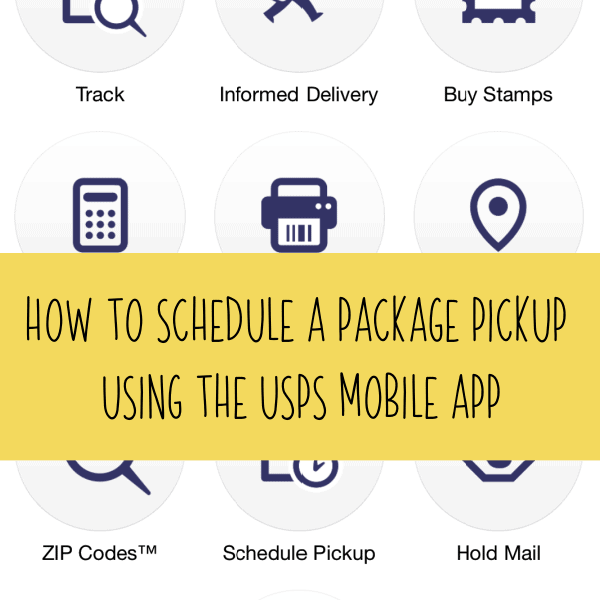 How to Schedule a Package Pickup Using the USPS Mobile App - Great for Etsy Shop Owners and New Sellers - by cuttingforbusiness.com.