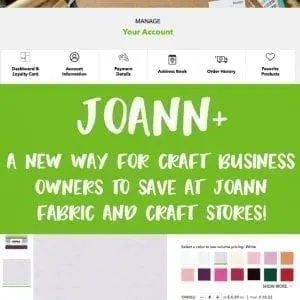 JOANN+ A New Way for Small Businesses to Save at Joann Fabric and Craft Stores - Great for Silhouette Portrait or Cameo and Cricut Explore or Maker small business owners - by cuttingforbusiness.com