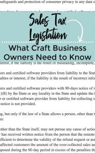 Internet Sales Tax Legislation - What Craft Business Owners Need to Know - by cuttingforbusiness.com