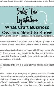 Internet Sales Tax Legislation - What Craft Business Owners Need to Know - by cuttingforbusiness.com