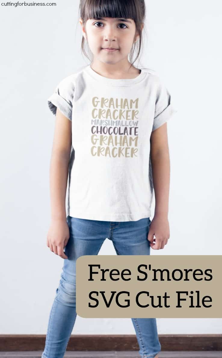 Free Summer S'mores SVG Cut File - For Silhouette Cameo and Cricut Explore or Maker - Heat Transfer Vinyl - HTV - by cuttingforbusiness.com