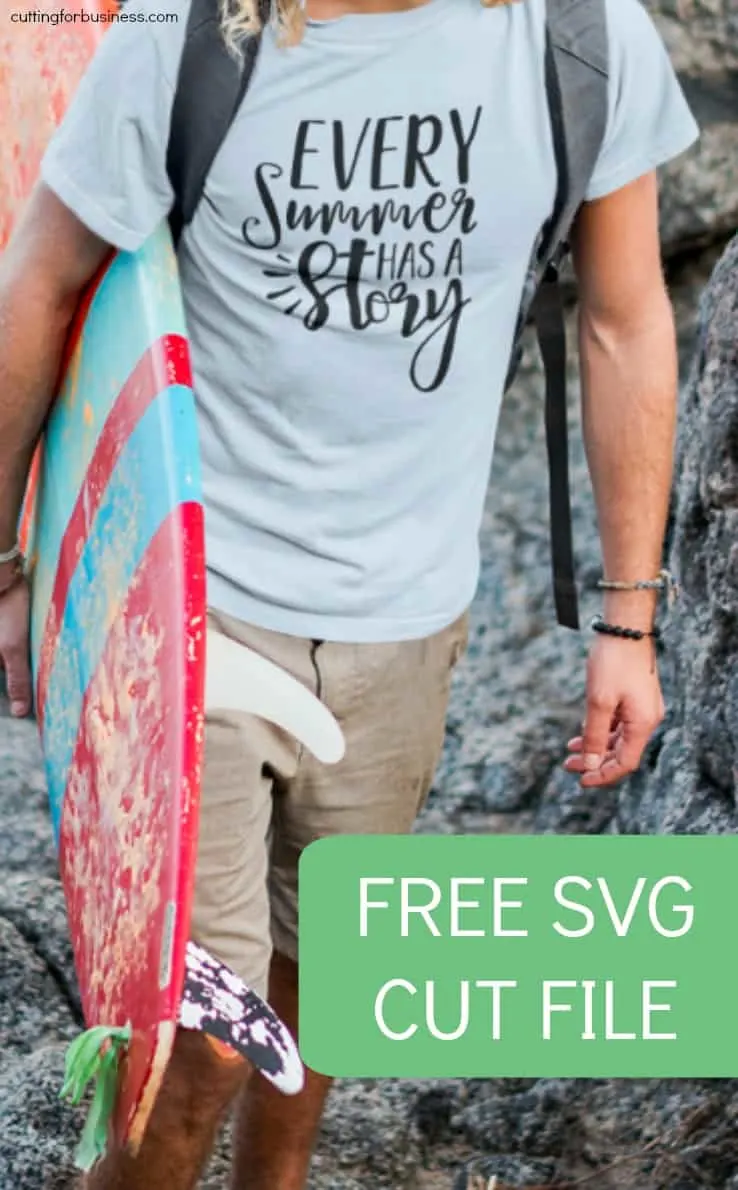 Free 'Every Summer has a Story' SVG Cut File - Silhouette Portrait or Cameo and Cricut Explore or Maker - by cuttingforbusiness.com