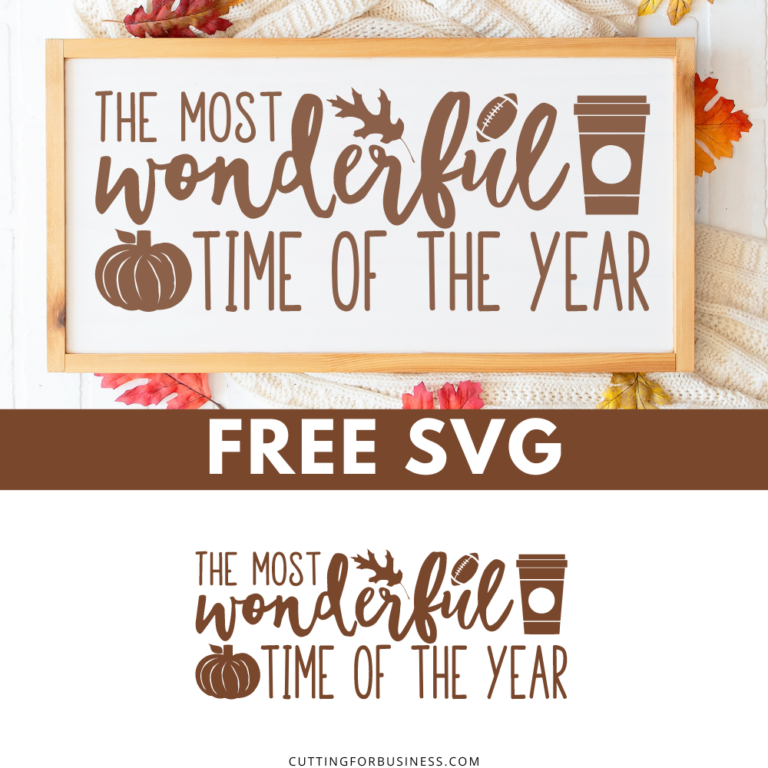 Free Fall The Most Wonderful Time of the Year SVG Cut File