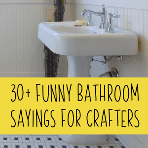 30+ Funny Bathroom Sayings for Crafters - Silhouette Portrait or Cameo and Cricut Explore or Maker or Joy - by cuttingforbusiness.com