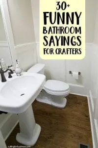 30+ Funny Bathroom Sayings for Crafters - Silhouette Portrait or Cameo and Cricut Explore or Maker - by cuttingforbusiness.com