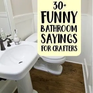 30+ Funny Bathroom Sayings for Crafters - Silhouette Portrait or Cameo and Cricut Explore or Maker - by cuttingforbusiness.com