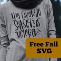 Free Fall 'My Favorite Season is October' SVG Cut File for Silhouette Cameo or Portrait and Cricut Explore or Maker - by cuttingforbusiness.com