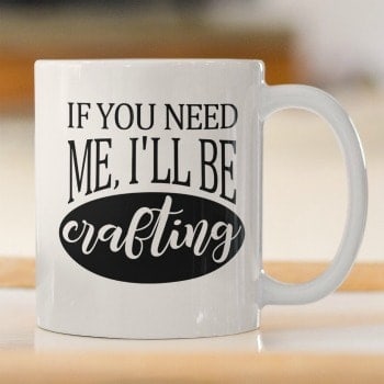 If you need me, I'll be crafting - Free SVG cut file for Silhouette or Cricut - by cuttingforbusiness.com