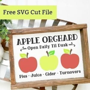 Free Fall Apple Orchard SVG Cut File for Silhouette Portrait or Cameo and Cricut Explore or Maker - by cuttingforbusiness.com