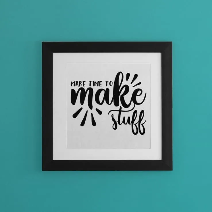 Make time to make stuff - Free SVG cut file for Silhouette or Cricut - by cuttingforbusiness.com