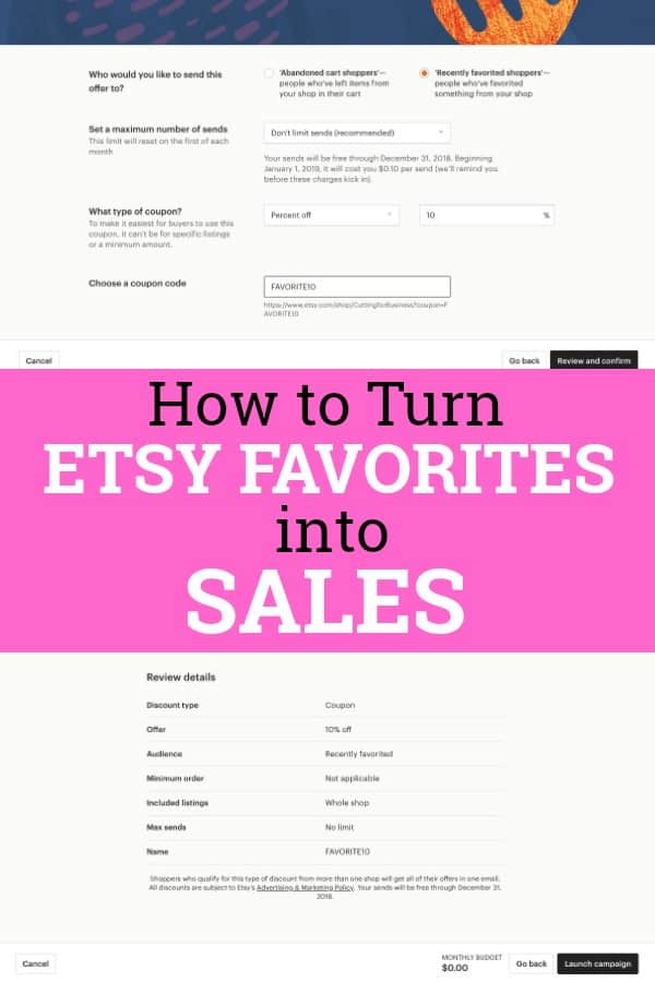 How to Turn Etsy Favorites into Buyers with Coupon Codes ...