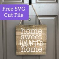 Free Halloween 'Home Sweet Haunted Home' Halloween SVG Cut File for Silhouette Cameo or Cricut Explore or Maker - by cuttingforbusiness.com