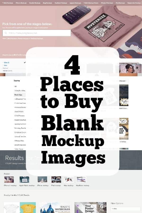 4 Places to Buy Blank Mockup Images - A good read for Silhouette Portrait or Cameo and Cricut Explore or Maker craft business owners - by cuttingforbusiness.com