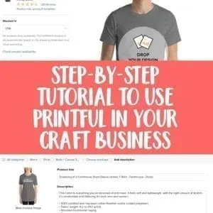 Step-by-Step Tutorial to Use Printful - A great way for Silhouette Cameo and Cricut Explore Businesses to Expand - by cuttingforbusiness.com