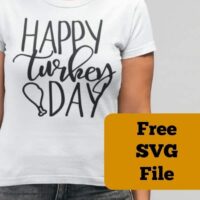 Free Thanksgiving 'Happy Turkey Day' SVG Cut File for Silhouette Portrait or Cameo and Cricut Explore or Maker - by cuttingforbusiness.com