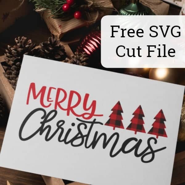 Free 'Merry Christmas' SVG Cut File for Silhouette Portrait or Cameo and Cricut Explore or Maker - by cuttingforbusiness.com