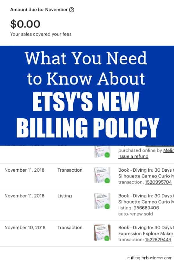 What You Need to Know About Etsy's New Billing Policy - A Must Read for Shop Owners - by cuttingforbusiness.com