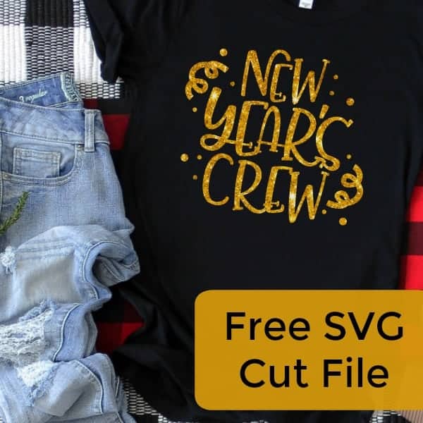 Free 'New Year's Crew' SVG Cut File for Silhouette Portrait or Cameo and Cricut Explore or Maker - by cuttingforbusiness.com