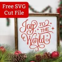 Free 'Joy to the World' Christmas Holiday SVG Cut File for Silhouette Portrait or Cameo and Cricut Explore or Maker - by cuttingforbusiness.com