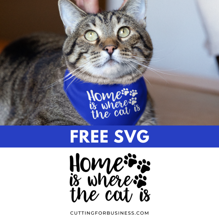 Free Cat SVG – Home is Where the Cat Is