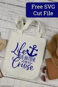 Free 'Life is Better on a Cruise' Vacation SVG Cut File for Silhouette Portrait or Cameo and Cricut Explore or Maker - by cuttingforbusiness.com