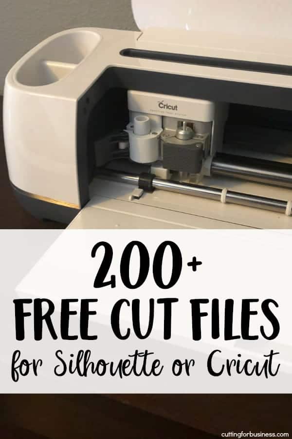 200+ Free Commercial Use Cut Files for Silhouette Portrait or Cameo and Cricut Explore or Maker - by cuttingforbusiness.com