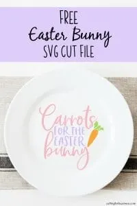 Free 'Carrots for the Easter Bunny' SVG Cut File for Silhouette Portrait or Cameo and Cricut Explore or Maker - by cuttingforbusiness.com