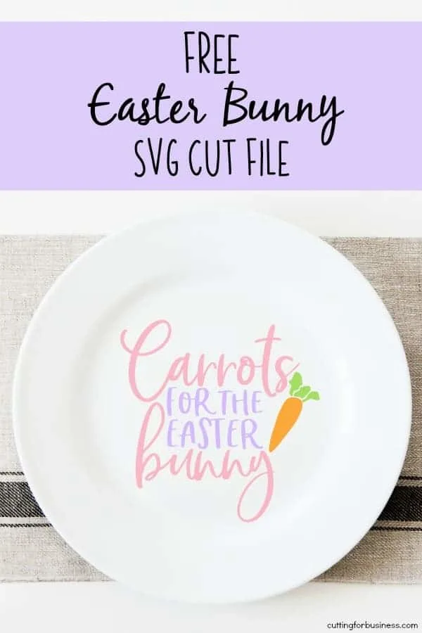 Free 'Carrots for the Easter Bunny' SVG Cut File for Silhouette Portrait or Cameo and Cricut Explore or Maker - by cuttingforbusiness.com