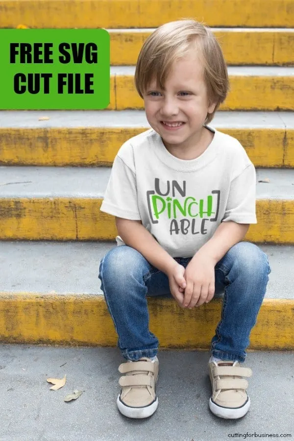 Free 'UnPINCHable' St. Patrick's Day SVG Cut File for Silhouette Portrait or Cameo and Cricut Explore or Maker - by cuttingforbusiness.com