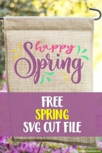 Free Happy Spring Season SVG Cut File for Silhouette Portrait or Cameo and Cricut Explore or Maker - by cuttingforbusiness.com