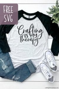 Free 'Crafting is My Therapy' SVG Cut File for Silhouette Portrait or Cameo and Cricut Explore or Maker - by cuttingforbusiness.com