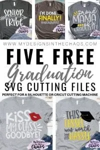 Free Graduation Cut Files for Silhouette Portrait or Cameo and Cricut Explore or Maker - by mydesignsinthechaos.com and cuttingforbusiness.com