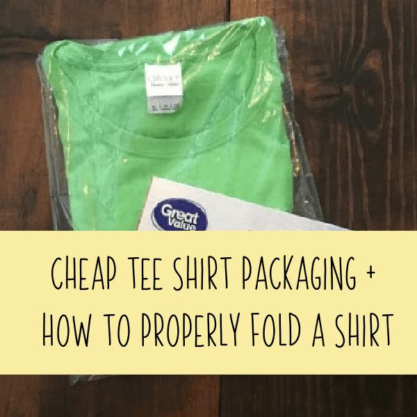 Cheap Tee Shirt Packaging for Silhouette and Cricut Crafters + How to Fold a Shirt - by cuttingforbusiness.com