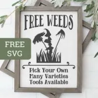 Free Weeds Garden SVG Cut File for Silhouette Portrait or Cameo and Cricut Explore or Maker - by cuttingforbusiness.com