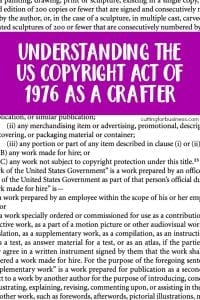 Understanding the US Copyright Act of 1976 as a Crafter - A must read for Silhouette Portrait or Cameo and Cricut Explore or Maker craft business owners - by cuttingforbusiness.com