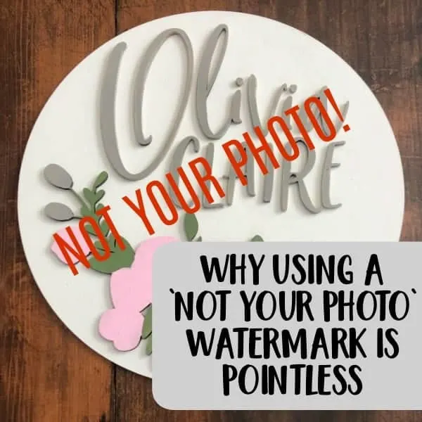 Why Using a 'Not Your Photo' Watermark is Pointless for Silhouette Portrait or Cameo and Cricut Explore or Maker Crafters .- by cuttingforbusiness.com