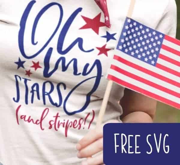 Free 'Oh My Stars and Stripes' SVG Cut File for Silhouette Portrait and Cameo or Cricut Explore and Maker - July 4, Memorial, Labor Day - by cuttingforbusiness.com