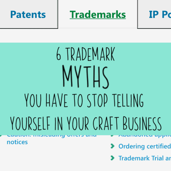Trademark myths that small business crafters have to understand - by cuttingforbusiness.com
