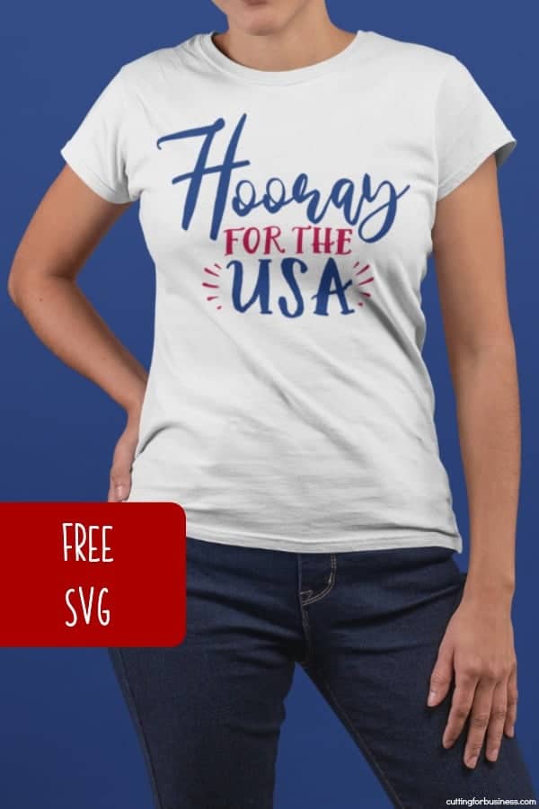 Hooray for the USA Patriotic SVG cut file for Silhouette Portrait or Cameo and Cricut Explore or Maker - by cuttingforbusiness.com