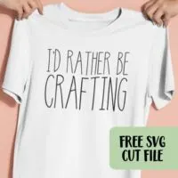Free 'I'd Rather Be Crafting' SVG Cut File for Silhouette Portrait or Cameo and Cricut Explore or Maker - by cuttingforbusiness.com