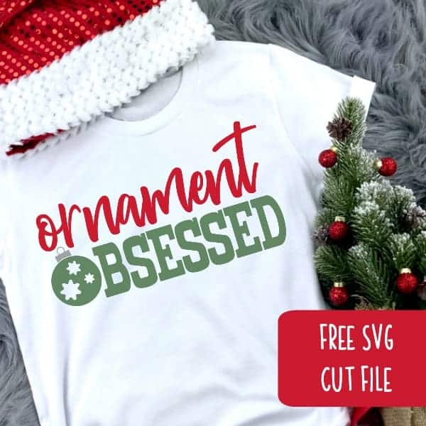 Download Free Christmas Ornament Obsessed Svg Cut File Cutting For Business