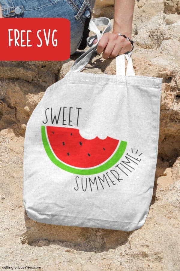Free Summer 'Sweet Summertime' SVG Cut File for Silhouette Portrait or Cameo and Cricut Explore or Maker - by cuttingforbusiness.com