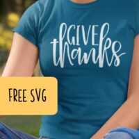 Free 'Give Thanks' Fall SVG Cut File for Silhouette Portrait or Cameo and Cricut Explore or Maker - by cuttingforbusiness.com