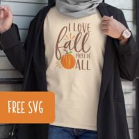 Free 'I Love Fall Most of All' Autumn SVG for Silhouette Portrait or Cameo and Cricut Explore or Maker - by cuttingforbusiness.com