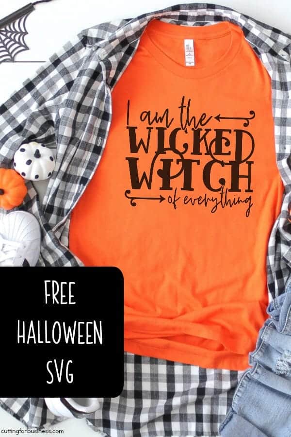 Free Halloween Wicked Witch SVG for Silhouette Portrait or Cameo and Cricut Explore or Maker - by cuttingforbusiness.com