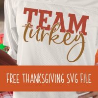 Free Thanksgiving 'Team Turkey' SVG for Silhouette Portrait or Cameo and Cricut Explore or Maker - by cuttingforbusiness.com