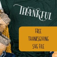 Free 'Thankful' Thanksgiving SVG for Silhouette Portrait or Cameo and Cricut Explore or Maker - by cuttingforbusiness.com